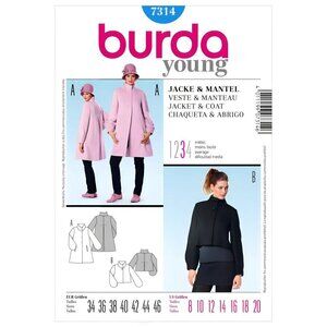 Burda Style 7314 Sewing Pattern Womens Jacket & Coat Sizes 8-20